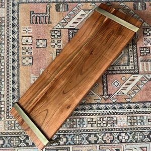 World Market Acacia Wood Mix & Match Wall Shelf NWOT